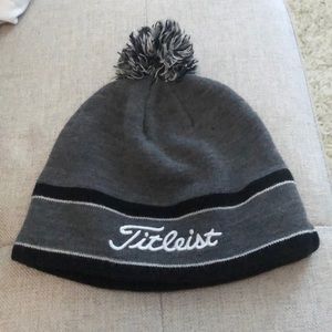 Titleist Gray Beanie with Pom
